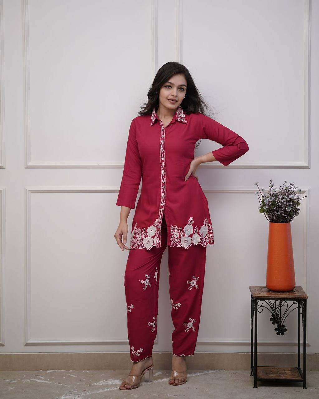 BEAUTIFUL RAYON EMBROIDERED CO-ORD SETS