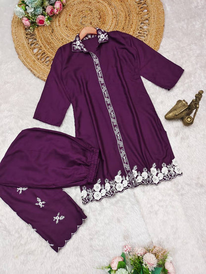 BEAUTIFUL RAYON EMBROIDERED CO-ORD SETS