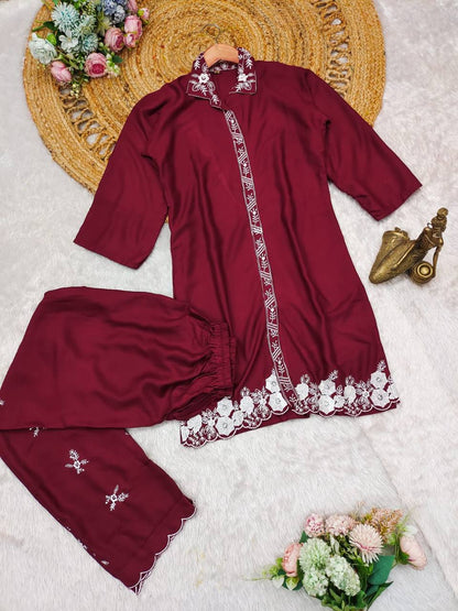 BEAUTIFUL RAYON EMBROIDERED CO-ORD SETS