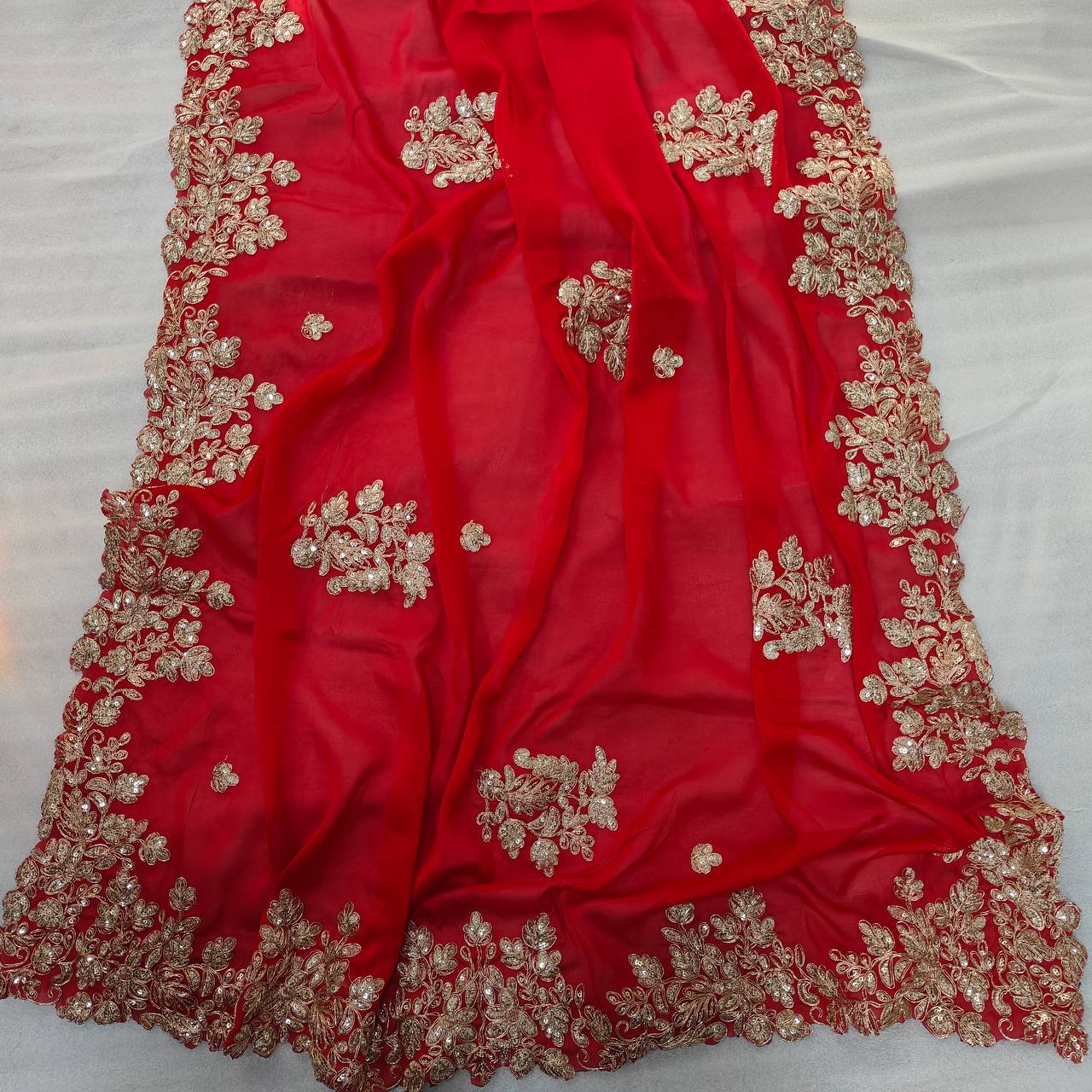 Pure Rangoli Silk With Coding  C Pallu Embroidered Work Over Sarees Butta Work With Cut Work Border Saree