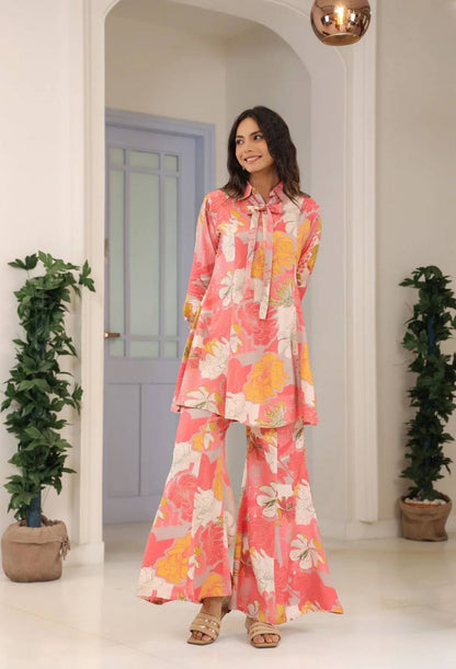 PREMIUM MUSLIN FLORAL PRINTED CO-ORD SET